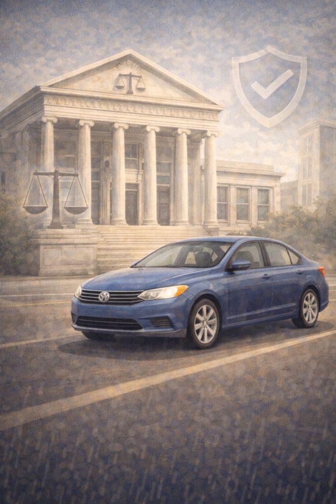 Illustration representing SR-22 insurance state laws and compliance enforcement in the United States.