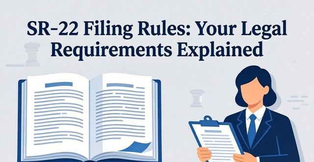 SR-22 Filing Rules: Your Legal Requirements Explained